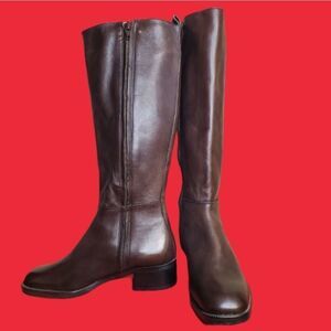 Nine West pierce Calf Round Toe Leather Knee High